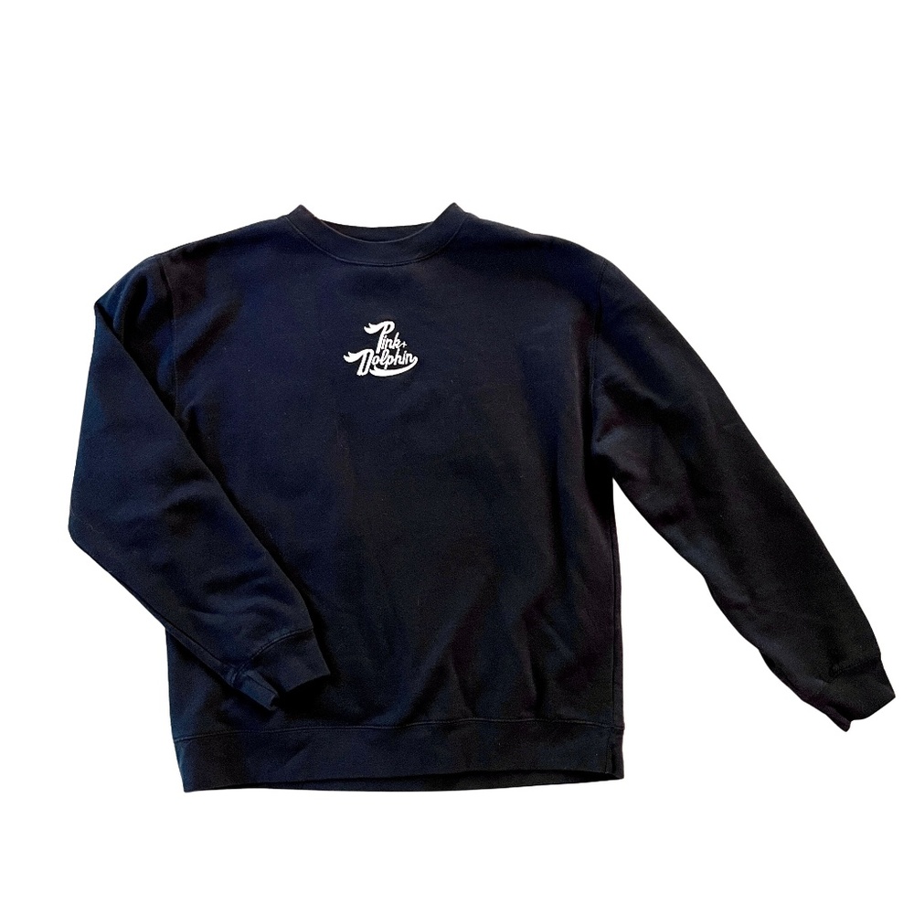 Pink Dolphin Navy L/S Sweatshirt Unisex Men or Women
